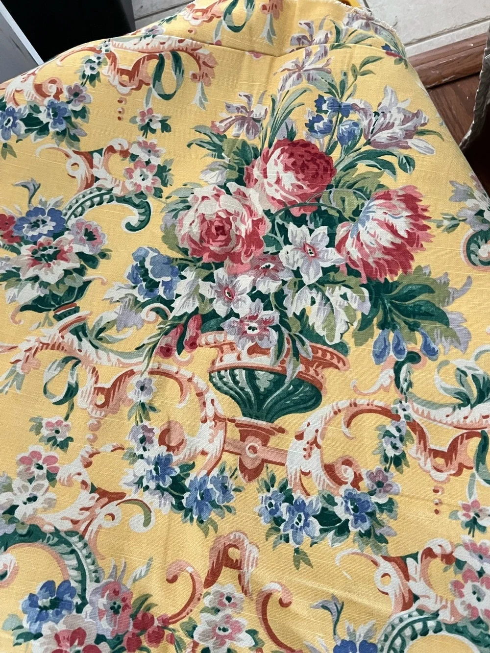 Vintage Atelier Originals 1991 Floral Decorator Fabric 4.33 Yards 55” Wide